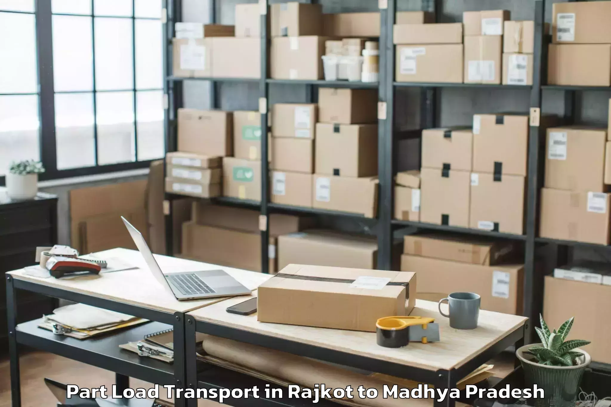 Hassle-Free Rajkot to Dhamnod Part Load Transport